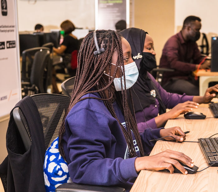 Access bank staff working